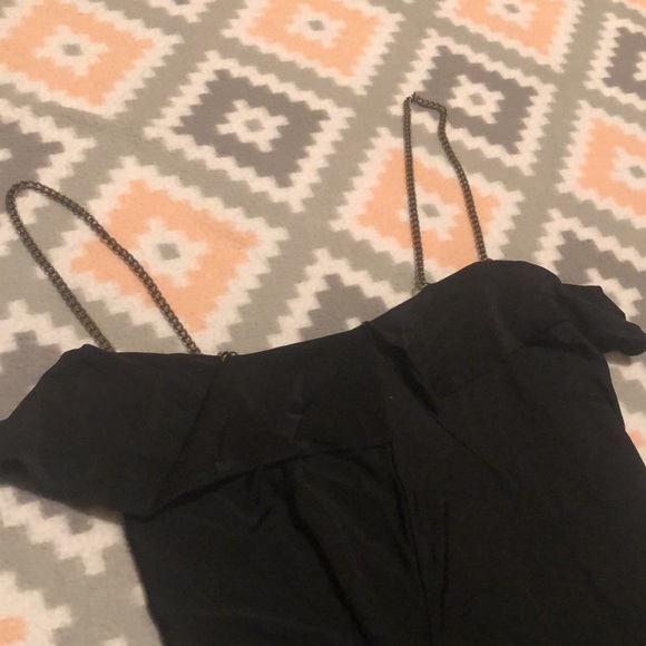 Express Womens Black With Copper Chain Straps Tank Top Size Small - Picture 8 of 12